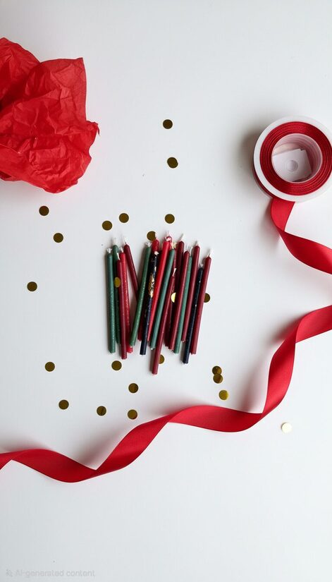 Bišu vaska svecītes kūkām un tortēm, 10 cm – Ziemassvētku palete